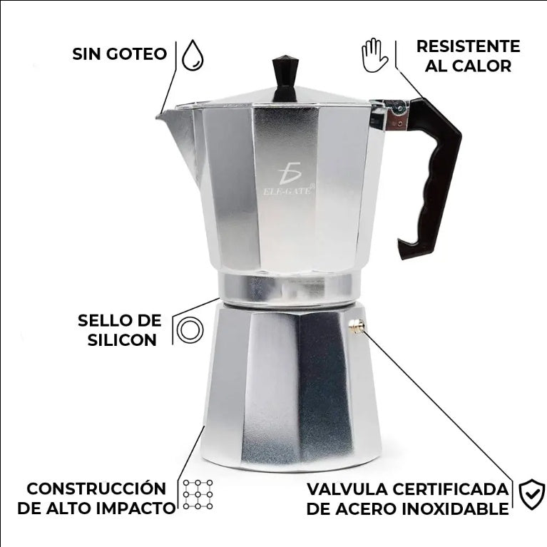Cafetera Italiana de Plata Colombiana de 150ml